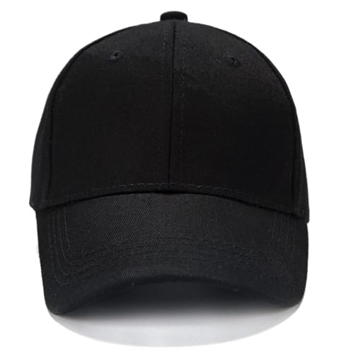 Edoneery Kids Baseball Hat, Adjustable Cotton Cap - color: Black, style: 9-14 Years