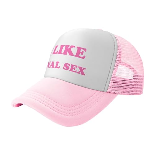 Funny Trucker Hat for Women Men Cute Humor Gag Hats Adjustable Mesh Caps - color: I Like Anal Sex
