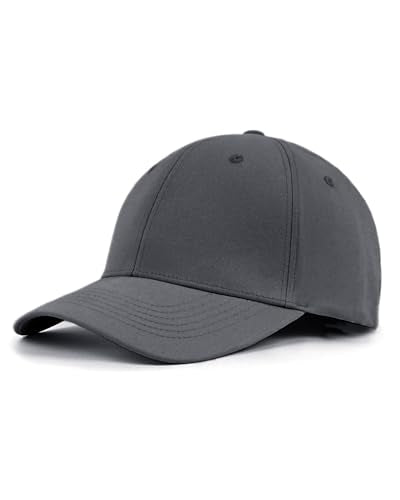 Zylioo XXL Fitted Hats for Men Big Heads, Closed Back Baseball Cap Cotton - color: Dark Gray, size: Large
