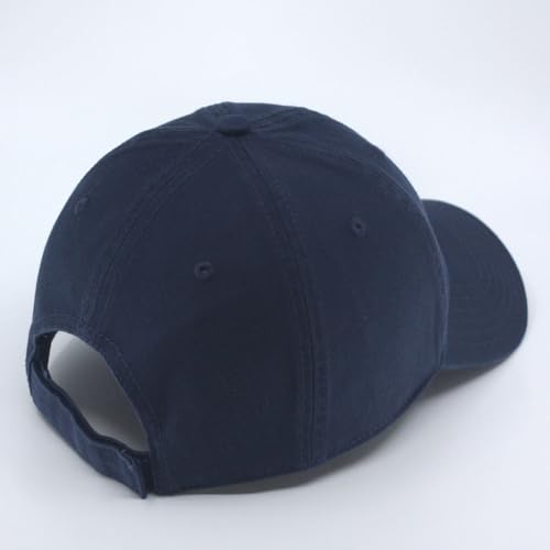 Classic Blank Dad Hat Cotton Adjustable Strap Baseball Cap - color: Navy