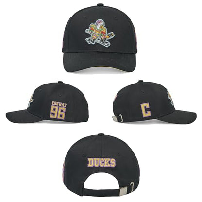 D-5 Mighty Ducks #96 Conway #99 Banks Baseball Cap - color: New Black #96