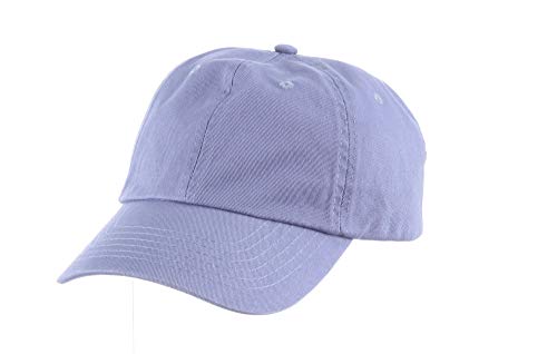 Dorfman Hat Co. Twill Baseball Cap with Pre-Curved Brim - color: Light Blue