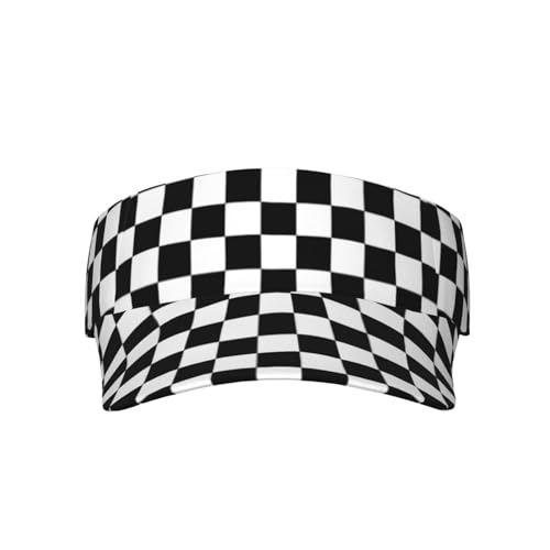 Unisex Adjustable Sports Sun Visor - color: Plaid