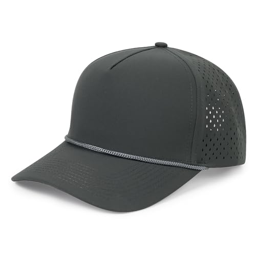 HH HOFNEN Quick Dry Baseball Cap Snapback Golf Trucker Hat for Men Women - color: #1 Dark Gray