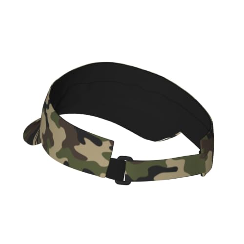 Leopard Print Sunscreen Visor Cap Adjustable Empty Top Athletic Beach Hat - color: 14