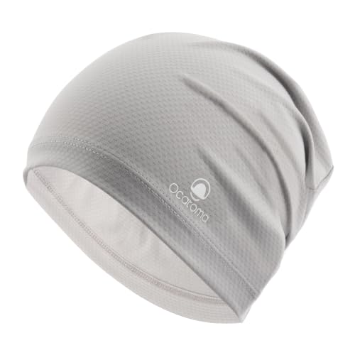 Ocatoma Cooling Skull Cap for Men,Sweat Wicking Breathable Helmet Liner - color: Gray