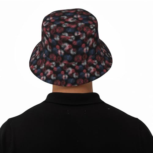 Bucket Hat for Men Women Packable Sun Hats Fisherman Outdoor Summer Travel Hiking Beach Caps - color: Firework