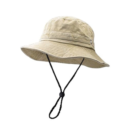 Camo Bucket Hat for Men Women, UPF 50+ Wide Brim Sun Protection - color: Yellow