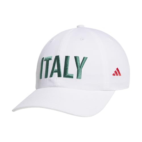 adidas Men's Ultimate Hat Baseball Cap - color: White/Bold Green/Pure Ruby Red/Italy