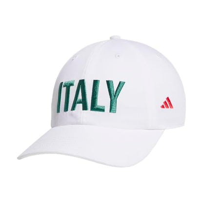 adidas Men's Ultimate Hat Baseball Cap - color: White/Bold Green/Pure Ruby Red/Italy