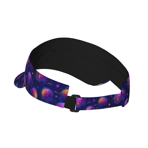 Sports Sun Visor Hat for Men Women, Adjustable Breathable Golf Tennis Cap - color: Human Brain Neurology Brains Cells