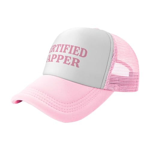 Funny Trucker Hats for Women Country Women's Trucker Hats Breathable Mesh Summer Caps Adjustable Pink Hats - color: Certified Yapper