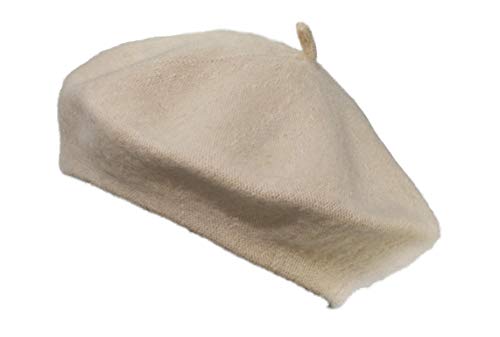 French Style Lightweight Casual Classic Beanie Solid Color Wool Beret - color: Beige