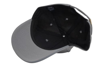 TSSGBL Men's Plain Baseball Hat - OSFM & XXL Big Head Fit，Adjustable Structured Ball Cap with Reflective Sandwich Brim - color: Grey, size: Medium-Large