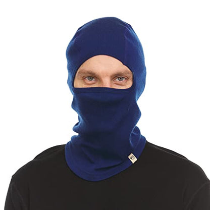 100% Merino Wool - Heavyweight Balaclava - Cold Weather Ski Face Mask - color: Navy Blue