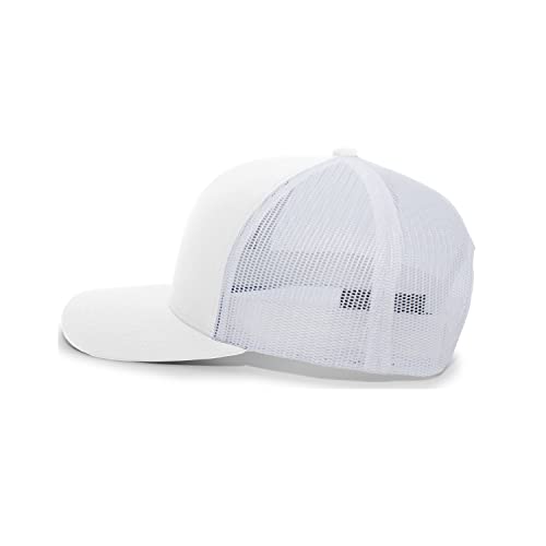 Pacific Headwear Snapback Trucker: Stylish Unisex Cap for All-Day Comfort - color: White, size: One Size