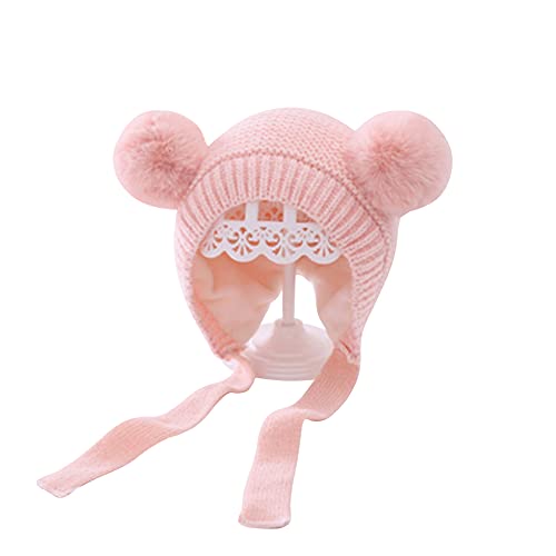 Cute Baby Kids Girls Boys Warm Winter Stretchy Cat Hat Beanie - color: C