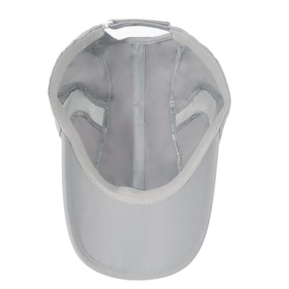 HH HOFNEN Quick Dry Cap Lightweight Running Sports Golf Hat for Men Women - color: #3 Light Gray