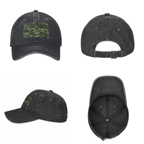 Vintage Washed Baseball Cap for Men Women Adjustable Golf Dad Hat Black - color: Black
