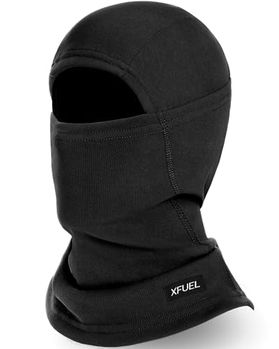 Ski Mask Balaclava for Men Women Windproof Thermal Winter Full Face Mask Cold Weather Skiing Snowboarding Neck Gaiter - color: Black