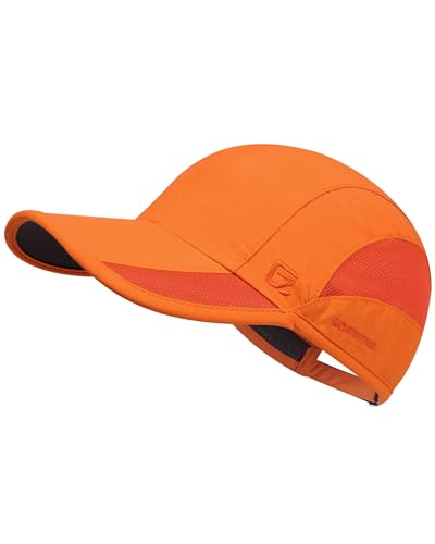 GADIEMKENSD Quick Dry Run Hat Cooling Breathable Mesh - color: Orange, size: 6 7/8-7 1/4