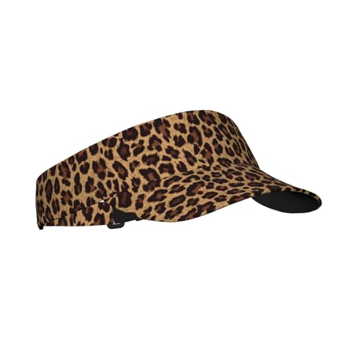 Sports Sun Visor Hats-Adjustable Visor Cap-for Women and Men-for Running, Tennis, Golf - color: Beautiful Attraction Leopard Vintage