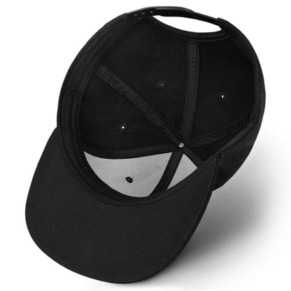 Flat Brim Hats for Men - Gothic Style Skull Hat Leather Pattern - Hip-Hop Snapback Hat Skeleton Hats for Men - color: 03.skeleton-2-blackgrey
