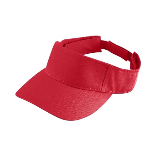 Augusta Sportswear Sport Twill Visor - color: Red