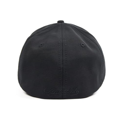Men's Stretch Full Closed Baseball Caps Letter Embroidery Fitted Cap 6 Panels Structured Elastic Closed Back Hat K155 - color: Black-xl