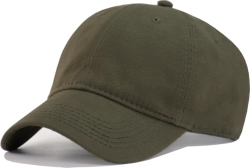 Vintage Washed Cotton Baseball Caps Men Women Adjustable Unstructured Low Profile Dad Hat - color: Canvas Green