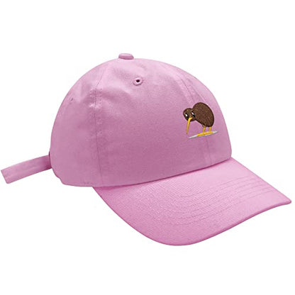 JPAK Kiwi Bird Baseball Cap Embroidered Cotton Dad Hat - Funny - color: Pink