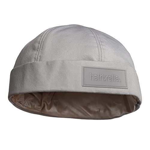 Hairbrella Brimless Docker Rain Hat for Men, Beanie, Satin-Lined Cap, Adjustable, Unisex Waterproof Hat, Cuff - color: Paloma, style: Classic