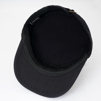 Cadet Hat Flat Top Hats Army Military Caps for Men Women - color: Black 7