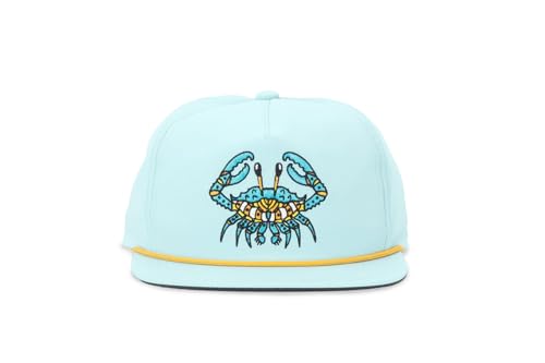 Bajío Fishing Hat - Performance, Corduroy and Twill Trucker Snapback - color: Crab - Light Blue - Performance