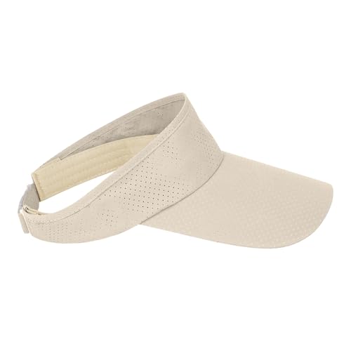 Sportmusies Extra Long Brim Quick Dry Sun Sport Visors Hat - color: Light Beige