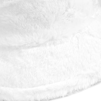 Umeepar Winter Faux Fur Fuzzy Bucket Hat Fluffy Warm Hat for Women Men - color: Plain White