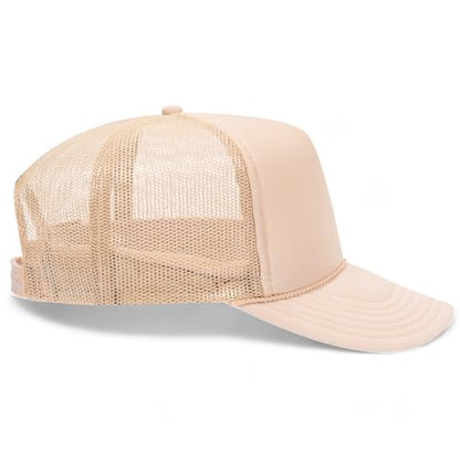Connoisseur Trucker Hat | Funny Meme Party Trendy Cowboy Beer | Premium Snapback Hat for Men & Women - color: Tan