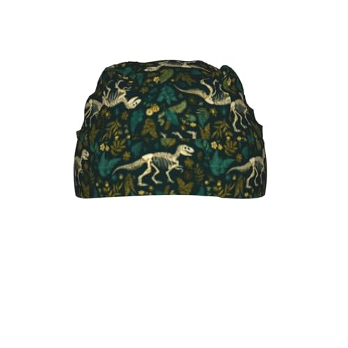 Adjustable Cycling Cap, Quick Dry Sports Bandana Skull Cap Helmet Liner - color: Dinosaur Skeletons