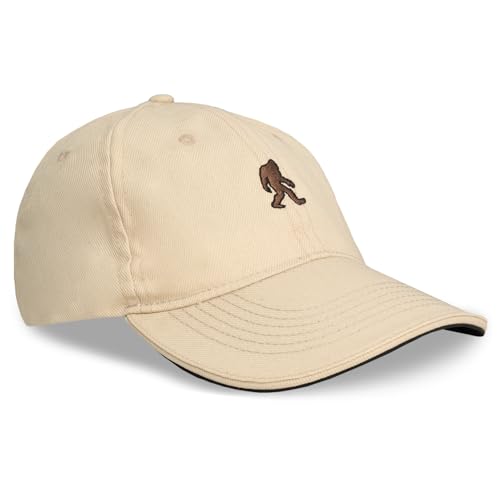 Headsweats Dad Hat – Men's Embroidered Twill Baseball Cap, Adjustable Strapback, Lightweight, Breathable - color: Sand/Bigfoot