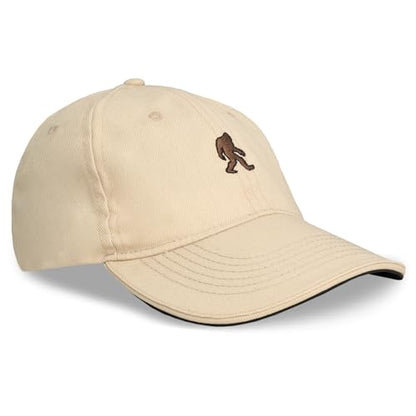Headsweats Dad Hat – Men's Embroidered Twill Baseball Cap, Adjustable Strapback, Lightweight, Breathable - color: Sand/Bigfoot
