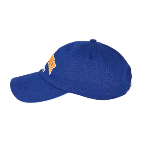 E BY ELIDAN NY Dad Hat, New York EST.1625 Cotton Baseball Cap Women & Men - color: Royal Blue Orange