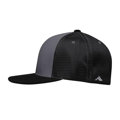 Pacific Headwear Unisex-Adult Pacific Headwear Premium M2 Performance Trucker Flexfit® Cap - color: Graphite/Black/Graphite, size: X-Small