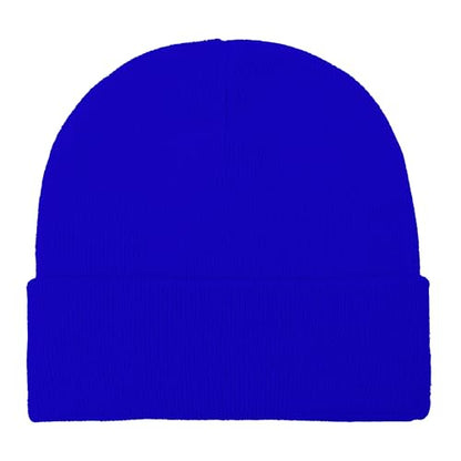 UTTPLL Baby Boy Girl Knit Warm Baby Hats Thick Soft Toddler Beanies Slouchy Ribbed Cuffed Beanie for Boys Girls - color: Sapphire Blue