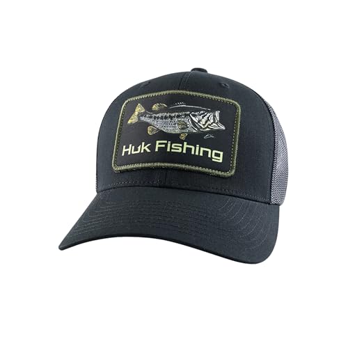 Mens Trucker Hat, Anti-Glare Snapback Fishing Hat for Men - color: Embroidered - Black