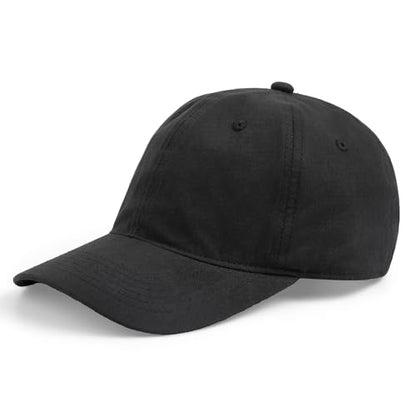 Hot Summer Baseball Cap, 35% Thinner Cotton Dad Hat Lightweight - color: Black