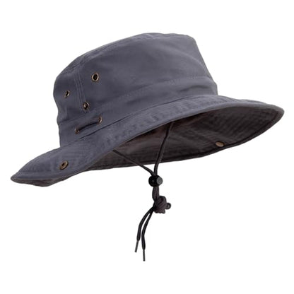 Extra Big Size Brushed Twill Aussie Hats - color: Charcoal, size: X-Large-XX-Large
