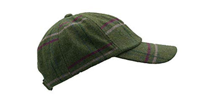 Walker and Hawkes Derby Tweed Shoulden Baseball Cap - color: Pink Stripes