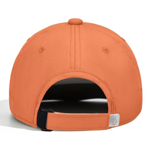 Baseball Cap Unstructured Athletic Golf Cap Soft-Brim Foldable Hat - color: Orange