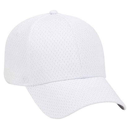 Ashen Fane 6 Panel Polyester Pro Mesh Low Profile Baseball Cap - color: White