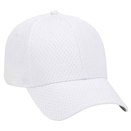 Ashen Fane 6 Panel Polyester Pro Mesh Low Profile Baseball Cap - color: White